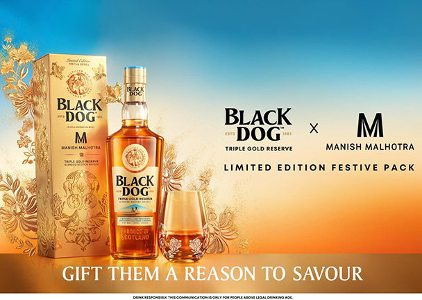 Black Dog Partners with Manish Malhotra for a Festive Expression of Triple Gold Reserve Scotch Whisky